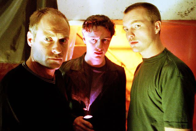 <p>Enterprise/Kobal/Shutterstock</p> James McAvoy (center) in 'Bollywood Queen' (2002)