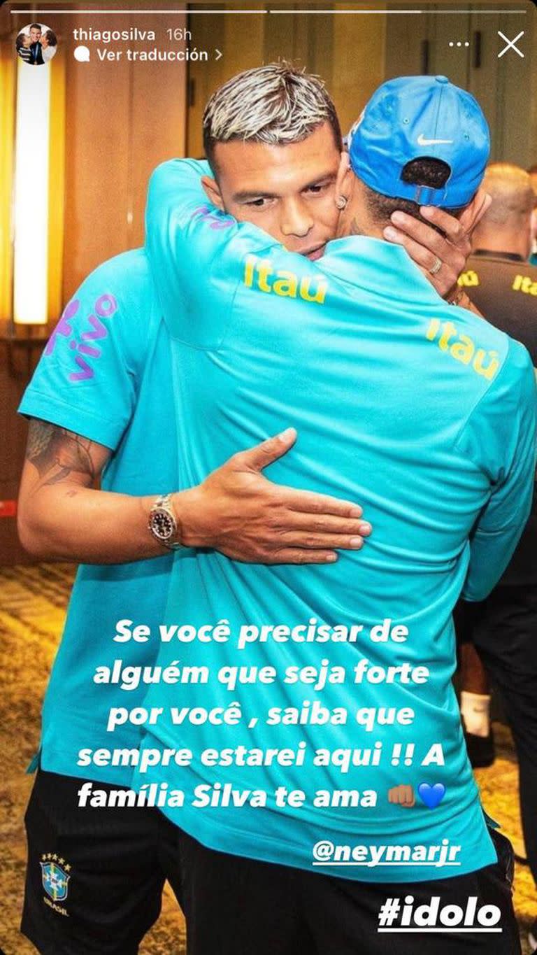 El mensaje de apoyo de Thiago Silva para Neymar