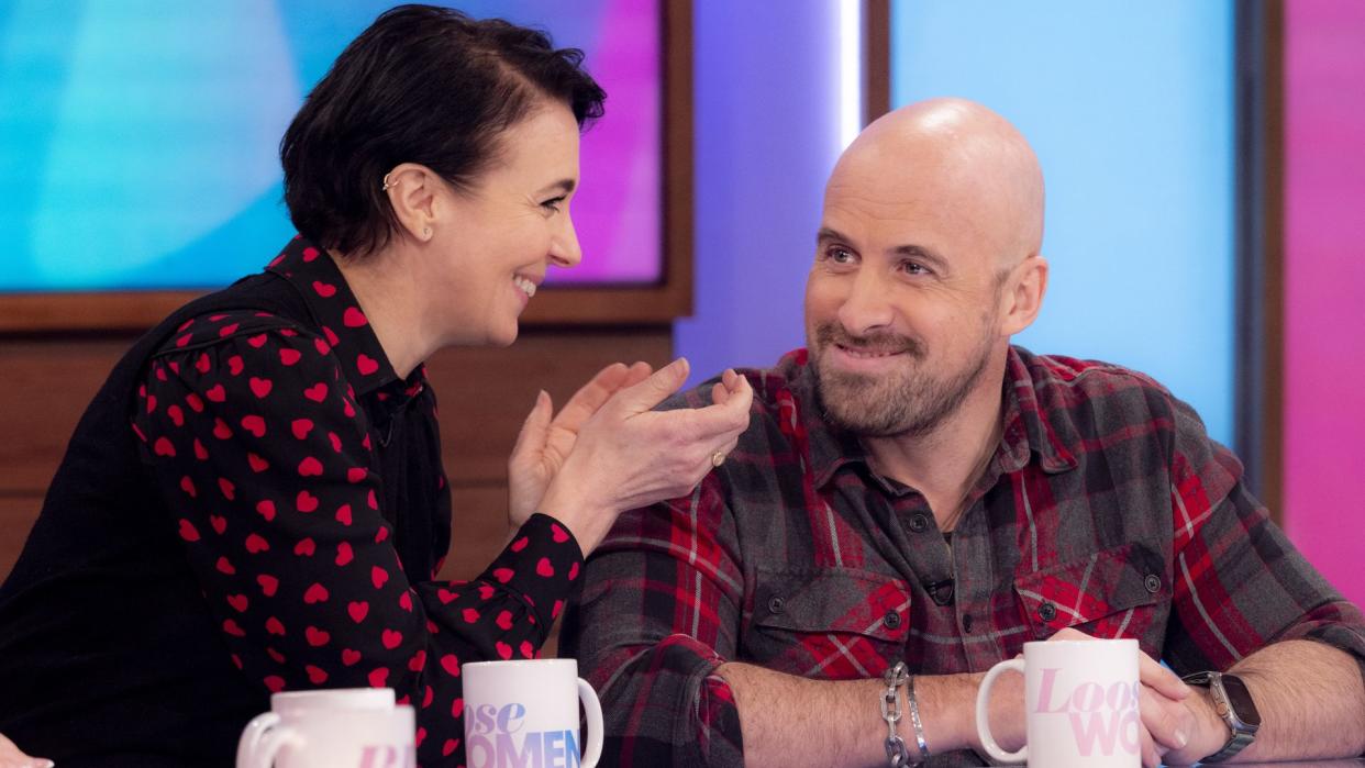 Amanda Abbington and her partner Jonathan Goodwin chatting on Loose Women