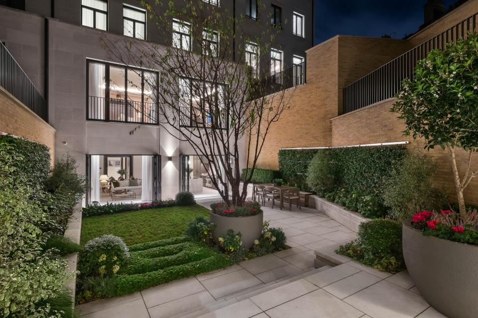 The outside space of the Chelsea Barracks Townhouse.