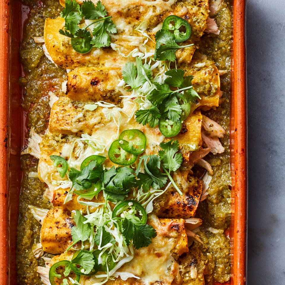 Chicken & Tomatillo Enchiladas