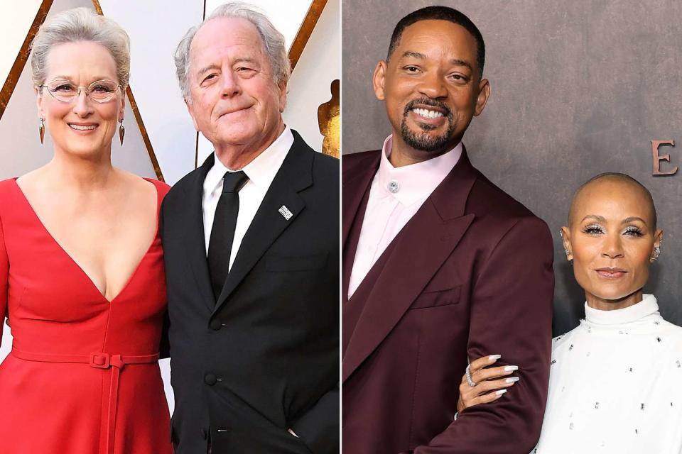 <p>Steve Granitz/WireImage; Matt Winkelmeyer/Getty</p> Meryl Streep and Don Gummer, Will Smith and Jada Pinkett Smith