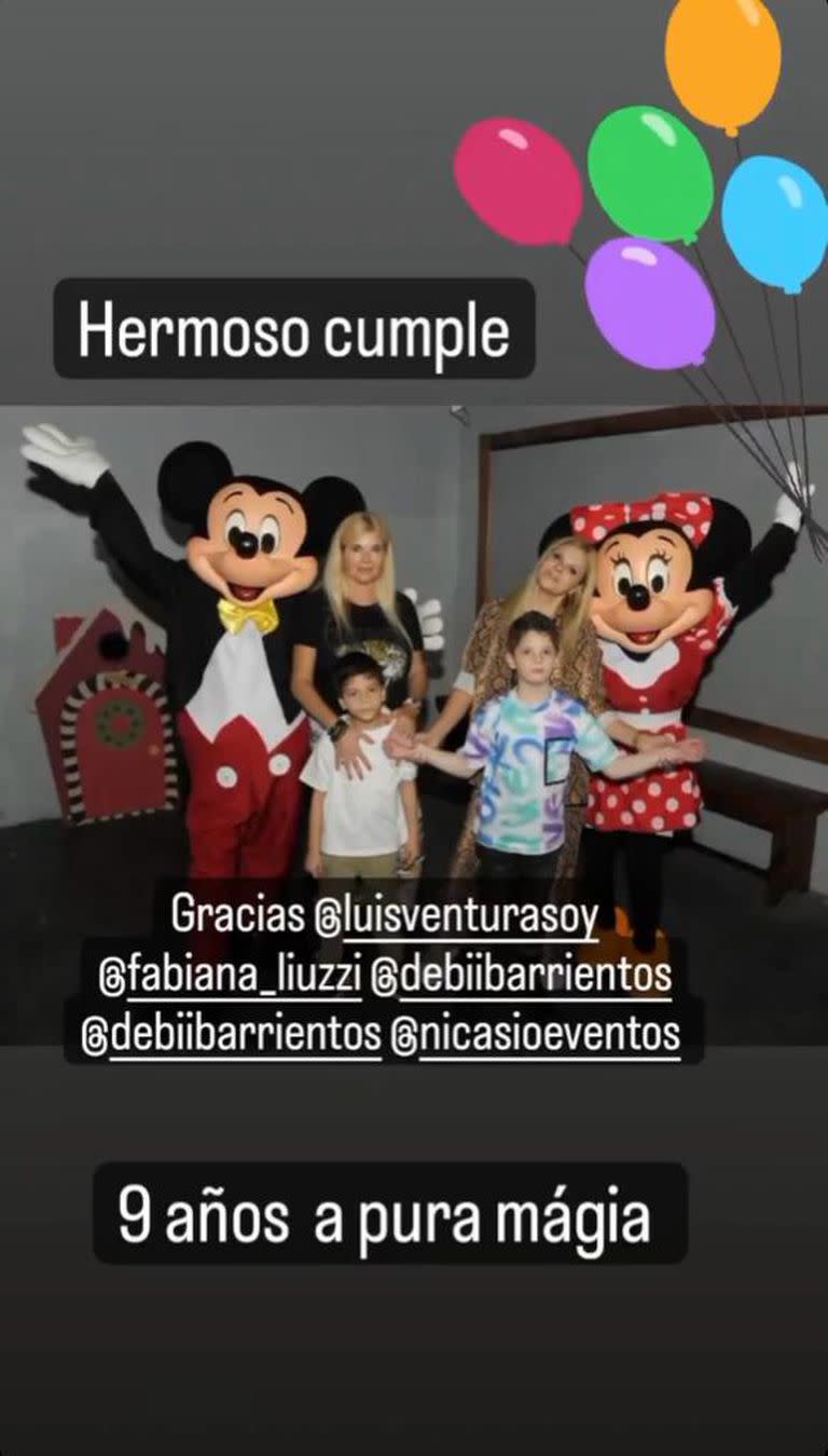 Antonio, el hijo de Luis Ventura cumplió 9 años (Foto: Instagram @nicasioeventos)