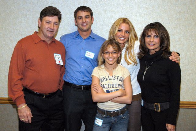 <p>Kevin Mazur Archive 1/WireImage</p> The Spears family in 2003