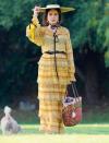 <p>Vanessa Hudgens is dressed to the nines for a themed party in an L.A. park with pals on June 3. </p>