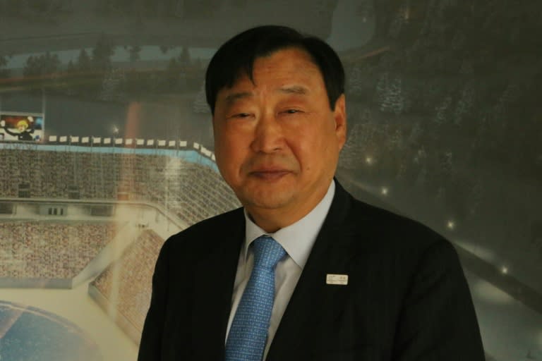 Pyeongchang Winter Olympics chief organiser Lee Hee-Beom poses for a photo at his office, on October 27, 2017