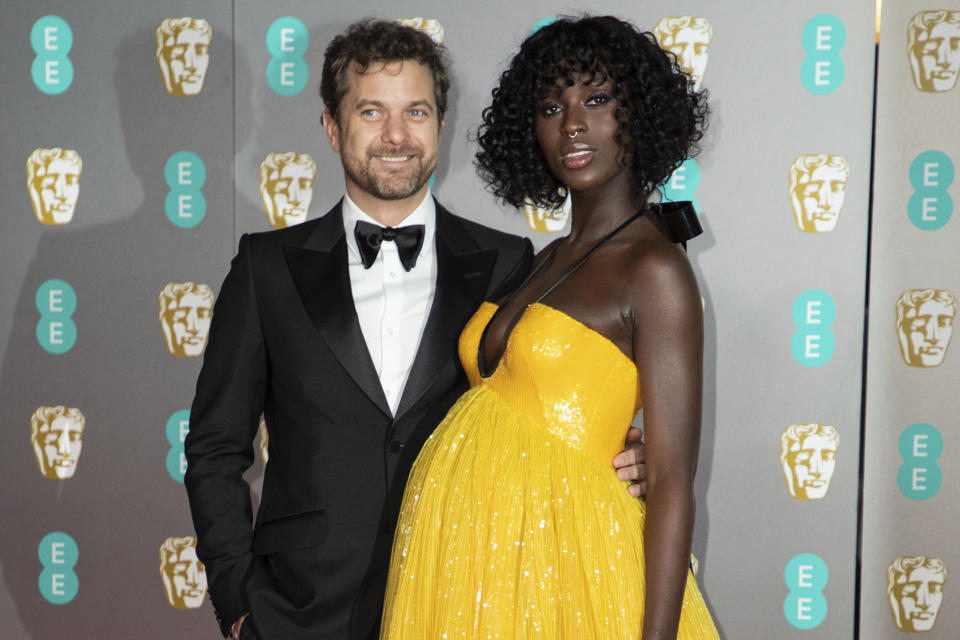 Jodie Turner-Smith and Joshua Jackson pose for photographers upon arrival at the Bafta Film Awards, in central London, Sunday, Feb. 2 2020. (Photo by Vianney Le Caer/Invision/AP)