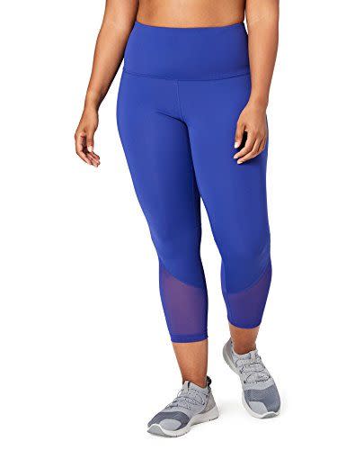 2) Women's Race Day High Waist Run Mesh 7/8 Crop Leggings