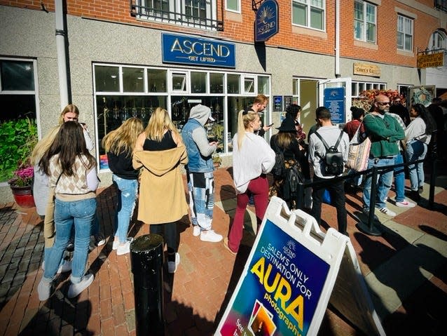 Photo of line outside of ASCEND Get Lifted