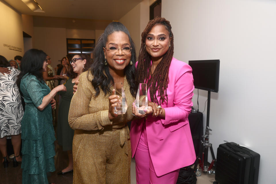 BEVERLY HILLS, CALIFORNIA - SEPTEMBER 28: (L-R) Oprah Winfrey and Ava DuVernay attend Variety's Power of Women presented by Lifetime at Wallis Annenberg Center for the Performing Arts on September 28, 2022 in Beverly Hills, California. (Photo by Emma McIntyre/Variety via Getty Images)