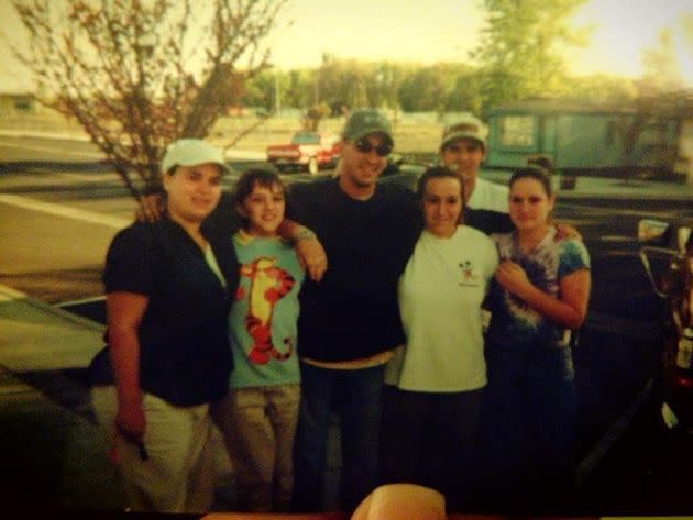 Josh's family in 1999. From left, Leah, Ali, Josh, Jessie, Nick and Kacie.