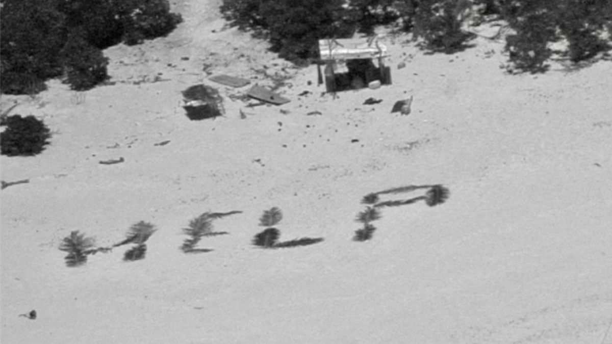 The sailors were stuck on Pikelot Atoll, an uninhabited island, for over a week (US Coast Guard)