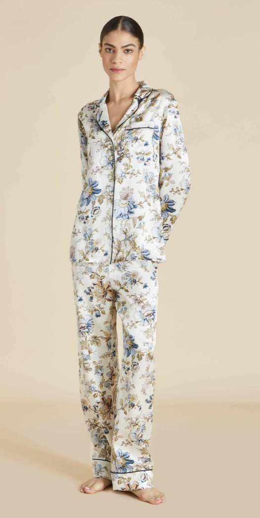 Lila Odette Silk Satin Pajama Set