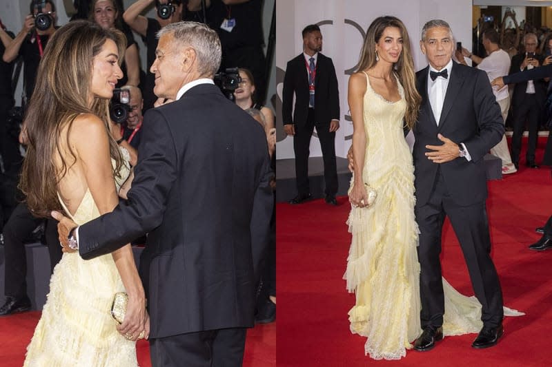 Brad Pitt George Clooney Wolfs red carpet Venice International Film Festival