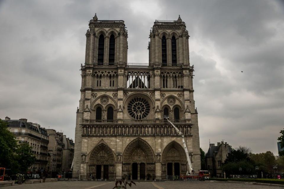 The Notre Dame Cathedral after the fire