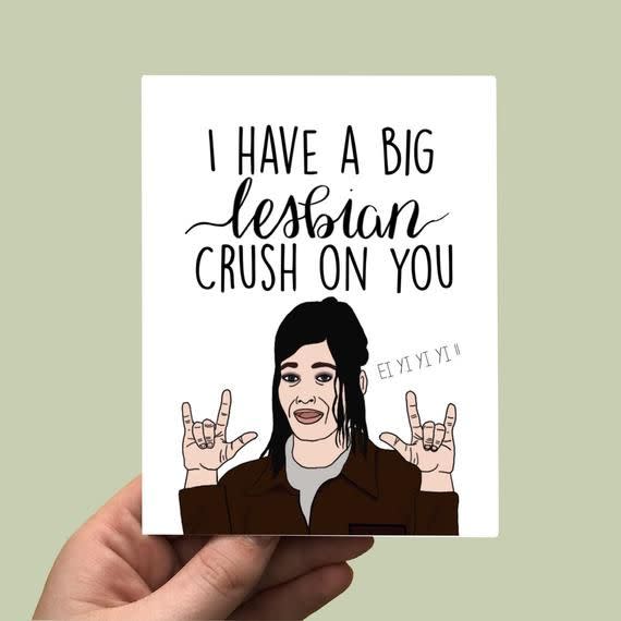 Mean Girls Lesbian Crush On You Valentines Card