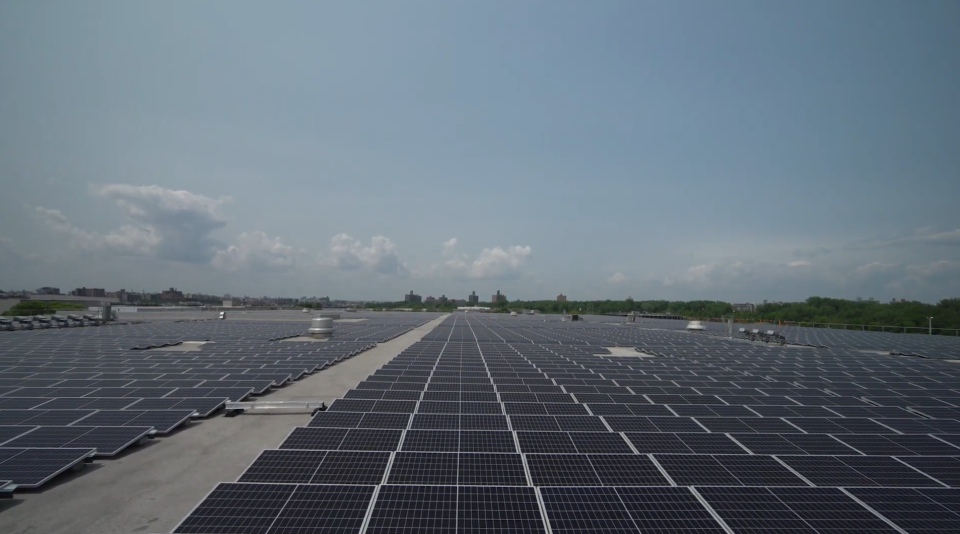 Krasdale Foods partnered with PowerFlex to build a solar installation on the roof of its warehouse in the Hunts Point section of the Bronx.