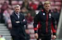 Britain Football Soccer - Sunderland v AFC Bournemouth - Premier League - Stadium of Light - 29/4/17 Sunderland manager David Moyes and Bournemouth manager Eddie Howe Reuters / Scott Heppell Livepic