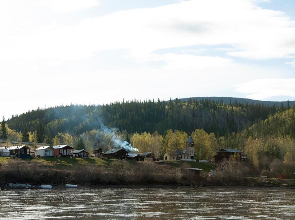 A view of the Moosehide Village site near Dawson City, Yukon.