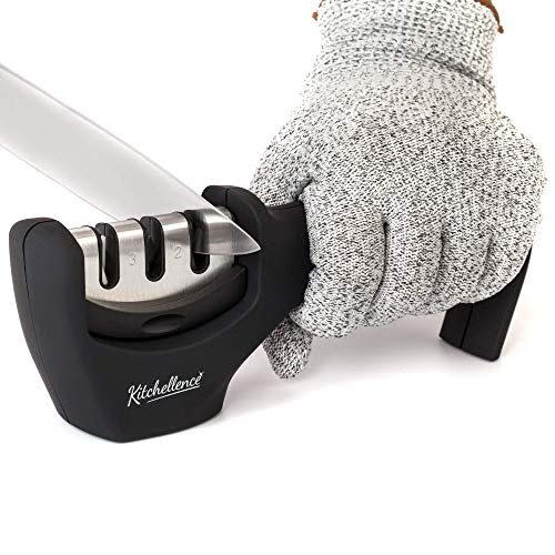 6) Kitchellence 3-Stage Knife Sharpener