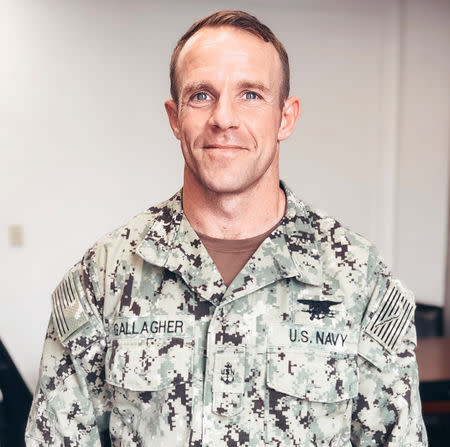 U.S. Navy SEAL Special Operations Chief Edward Gallagher, charged with war crimes in Iraq, is shown in this undated photo provided May 24, 2019. Courtesy Andrea Gallagher/Handout via REUTERS