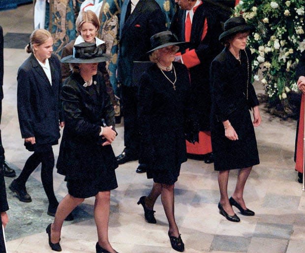 <p>Diana's mother and sisters were accompanied by other members of the Spencer family.</p>
