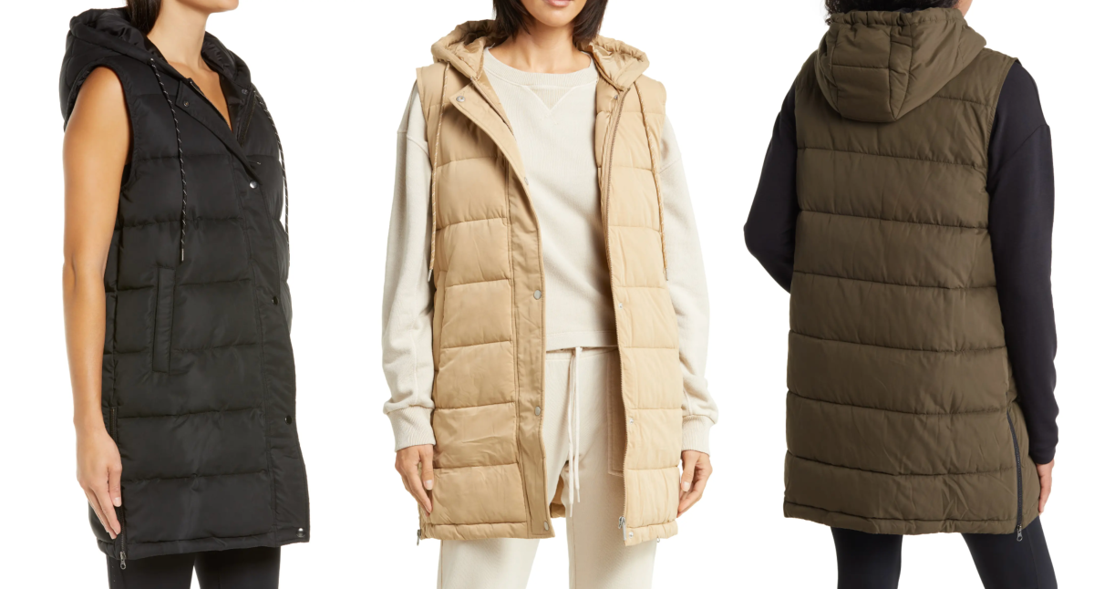 Long Hooded Puffer Vest