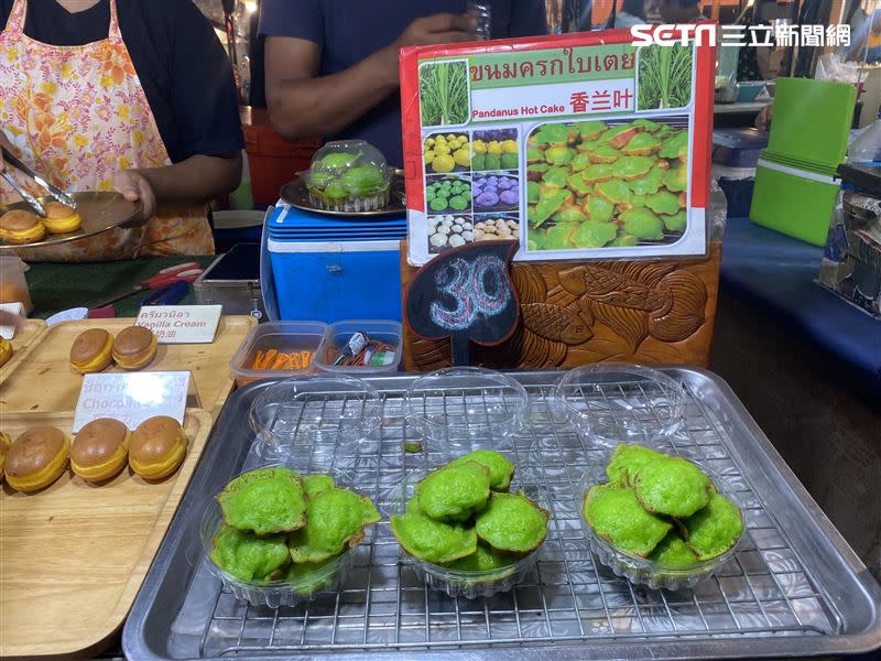 香蘭葉雞蛋糕。（圖／記者楊晏琳攝影）