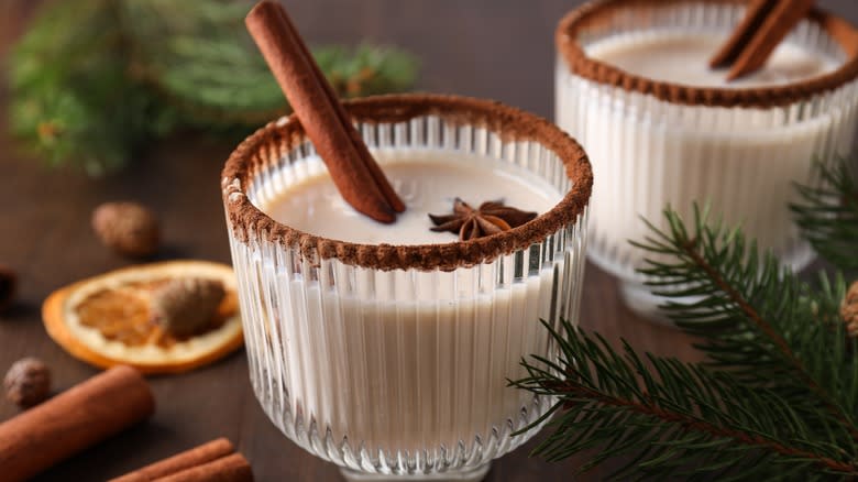 Eggnog traditional drink