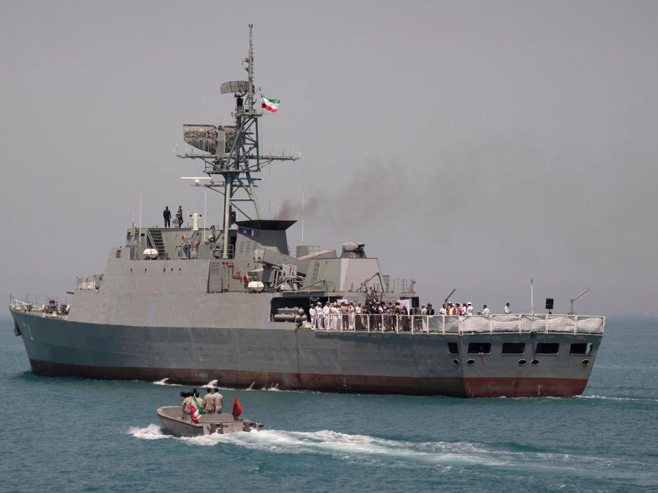 Iranian Navy ship Sahand in Persian Gulf