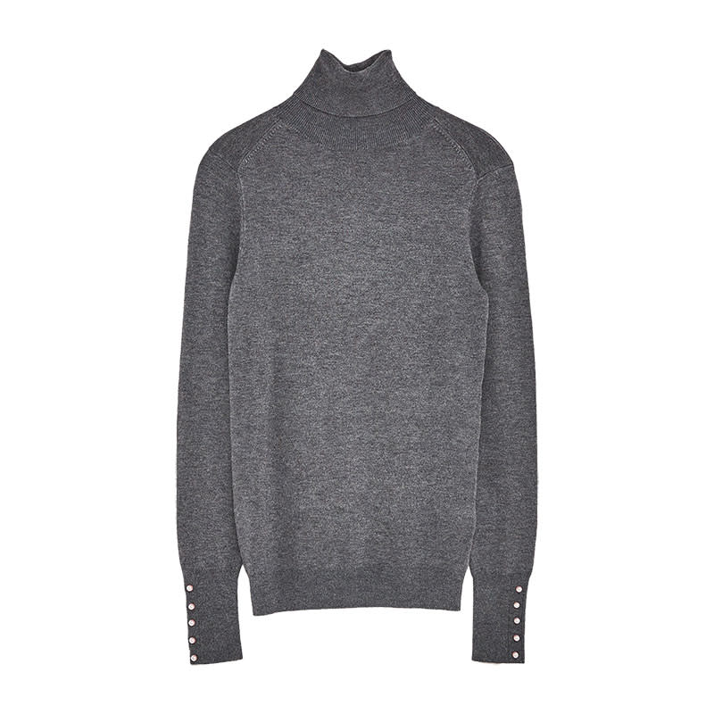 <a rel="nofollow noopener" href="https://www.zara.com/us/en/polo-neck-sweater-with-pearly-buttons-p05646123.html?v1=4957004&v2=499006" target="_blank" data-ylk="slk:Polo Neck Sweater With Pearly Buttons, Zara, $30;elm:context_link;itc:0;sec:content-canvas" class="link ">Polo Neck Sweater With Pearly Buttons, Zara, $30</a>