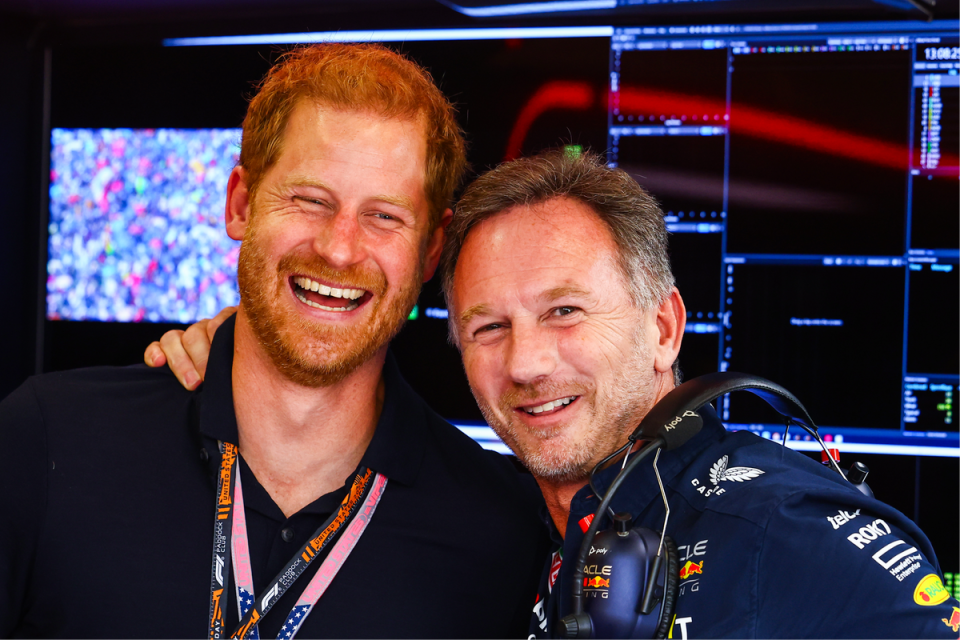 The Prince with Red Bull boss Christian Horner (Getty Images)