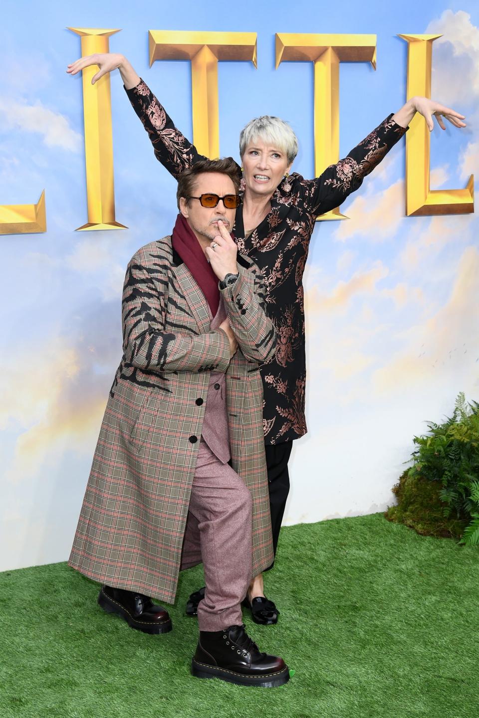 Emma Thompson and Robert Downey Jr attend the