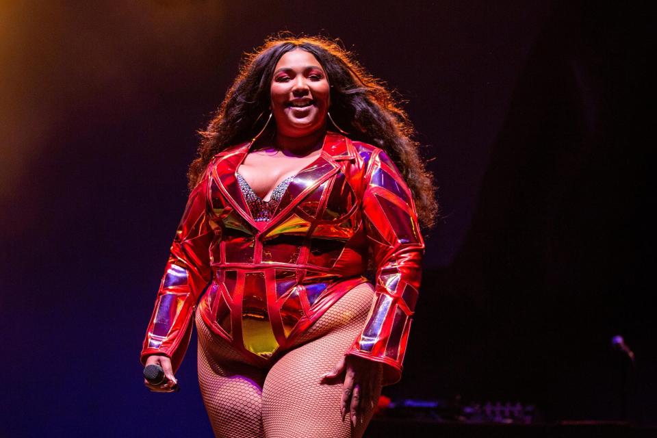 “I didn’t have enough women to look up to and they weren’t given enough space in the industry to carve out a lane for big girls that are brown and black and want to sing and dance without getting shit talked and body shamed. I’m out here and I set my mind to it. I want to be a sex symbol and music goddess and I’m out here trying to make that happen for myself. I’m here for the fantasy but I want to be a part of that fantasy. I’m just as fine as those girls.” <i><a href="https://www.vogue.co.uk/article/lizzo-singer-interview-2019" rel="nofollow noopener" target="_blank" data-ylk="slk:— Vogue;elm:context_link;itc:0;sec:content-canvas" class="link ">— Vogue</a></i>