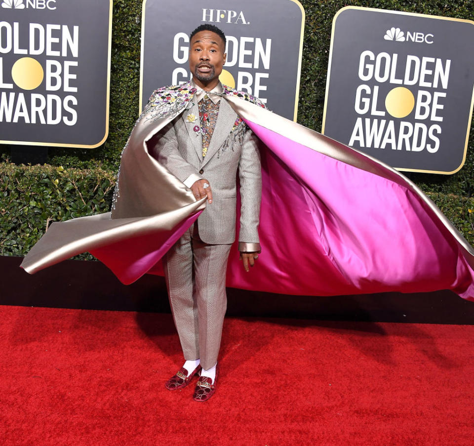 Ja, okay, auch Männer können Superhelden sein – und entsprechende Capes tragen: wie hier Billy Porter bei den Golden Globes 2019