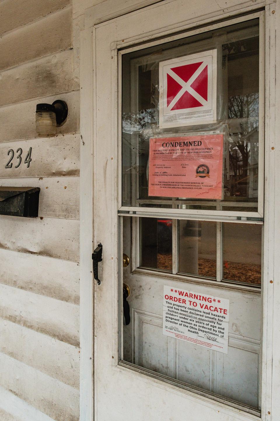 New Philadelphia officials have been working in recent years to tackle the problem of abandoned and blighted buildings in the city. This house at 232 Third St. SW has been condemned.