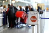 Strike of Germany's cabin crew union UFO at Frankfurt airport