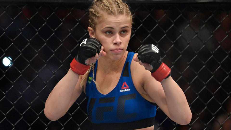 Paige VanZant, pictured here during a fight in 2016.