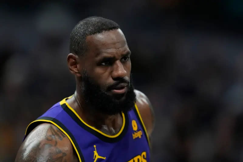 ▲洛杉磯湖人首輪季後賽對上丹佛金塊，「詹皇」LeBron James認為金塊實力強大，球隊沒有太多犯錯空間，比賽可能在1、2回合內結束。（圖／美聯社／達志影像）