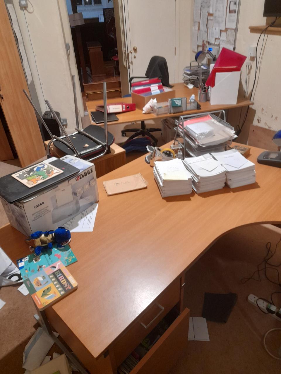 The thieves ransacked the office of Christ Church in Wanstead and stole a safe. (Wanstead Parish)