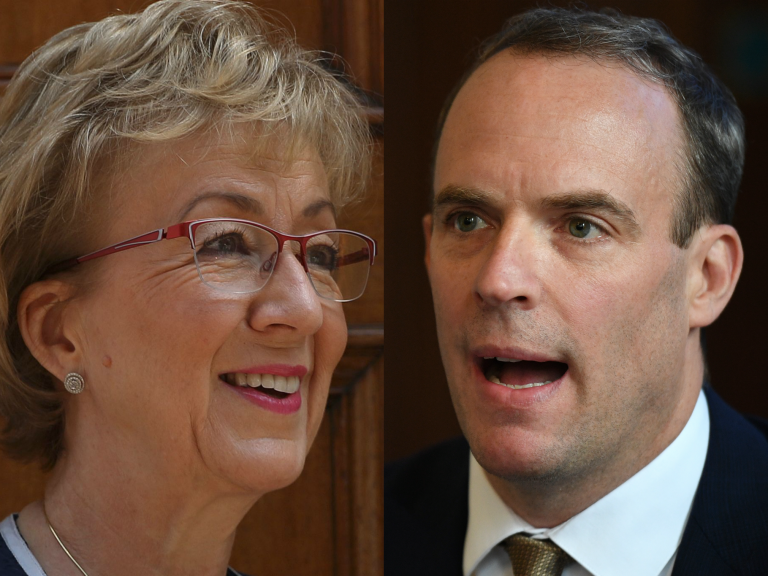 Dominic Raab and Andrea Leadsom have joined the race to become the next prime minister after Theresa May announced her resignation on Friday.The former Brexit secretary and ex-Commons leader became the latest to announce their bids for the Tory leadership, joining foreign secretary Jeremy Hunt, international development secretary Rory Stewart, health secretary Matt Hancock, former foreign secretary Boris Johnson, and former work and pensions secretary Esther McVey.Setting out their stalls, both Mr Raab and Ms Leadsom said they would be prepared to order a no-deal Brexit in October if necessary.Their entry came as the battle for No 10 started to turn bitter as international development secretary Rory Stewart launched a strongly-worded attack on front-runner Boris Johnson, comparing the former foreign secretary to Pinocchio.Meanwhile, Matt Hancock said he was running for leader because the party needed to look to the future and attract younger votes, while international trade secretary Liam Fox refused to rule himself out as a candidate.Mr Hunt told the Sunday Times: “If I was prime minister, I’d be the first prime minister in living memory who has been an entrepreneur by background.“Doing deals is my bread and butter as someone who has set up their own business.”Mr Hunt’s emphasis on his entrepreneurial past is being seen as swipe at Mr Johnson who reportedly once said “f*** business” in relation to Brexit.In a reference to Brexit by way of mythical sea monsters, Mr Hunt said. “The real question is: who has got the experience to avoid the Scylla and Charybdis of no-deal or no Brexit. I’ve got very important experience in that respect.“We can never take no-deal off the table but the best way of avoiding it is to make sure you have someone who is capable of negotiating a deal.”Mr Raab told the Mail on Sunday he would prefer to leave the EU with a deal, but said the UK must “calmly demonstrate unflinching resolve to leave in October – at the latest”.The MP for Esher and Walton, who resigned over Ms May’s Withdrawal Agreement, said: “The country now feels stuck in the mud, humiliated by Brussels and incapable of finding a way forward.“The prime minister has announced her resignation. It’s time for a new direction.”Ms Leadsom, whose resignation helped trigger Ms May’s dramatic resignation statement, told the Sunday Times if she was elected PM, the UK would quit the EU in October with or without a deal.She said: “To succeed in a negotiation you have to be prepared to walk away.”Ms Leadsom added that she would introduce a citizens’ rights bill to resolve uncertainty facing EU nationals, then seek agreement in other areas where consensus already exists, such as on reciprocal healthcare and Gibraltar.Environment secretary Michael Gove is also preparing to launch a leadership bid as a self-styled ‘unity candidate’, according to the Sunday Telegraph.Mr Stewart, the international development secretary, launched a scathing attack on Mr Johnson’s no deal stance, insisting such a position was ”damaging and dishonest”.He told the BBC: “I could not serve in a government whose policy was to push this country into a no-deal Brexit.“I could not serve with Boris Johnson.”In what is likely to be seen by many as a dig at Mr Johnson, the Mr Stewart tweeted: “The star name will not always be the best choice.“There may be times when Jiminy Cricket would make a better leader than Pinocchio.”Mr Hancock, the health secretary, said he would take a different approach to try and get Commons support for a Brexit deal than the one Theresa May used.He said: “She didn’t start by levelling with people about the trade-offs.“I think it is much, much easier to bring people together behind a proposal if you are straightforward in advance.”Asked if Labour would force a Commons no confidence vote in the new prime minister when they take office, shadow chancellor John McDonnell told the Today programme: “Yes. Because we believe any incoming prime minister in these circumstance should go to the country anyway and seek a mandate.”The new Tory leader will likely take over as prime minister at the end of July.The timetable for the contest will see nominations close in the week of 10 June, with MPs involved in a series of votes to whittle the candidates down to a final two contenders. Tory party members will then decide who wins the run-off.