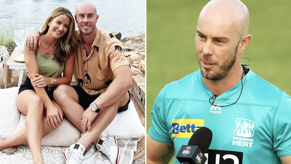 Chris Lynn, pictured here with girlfriend Karlie Andrews.