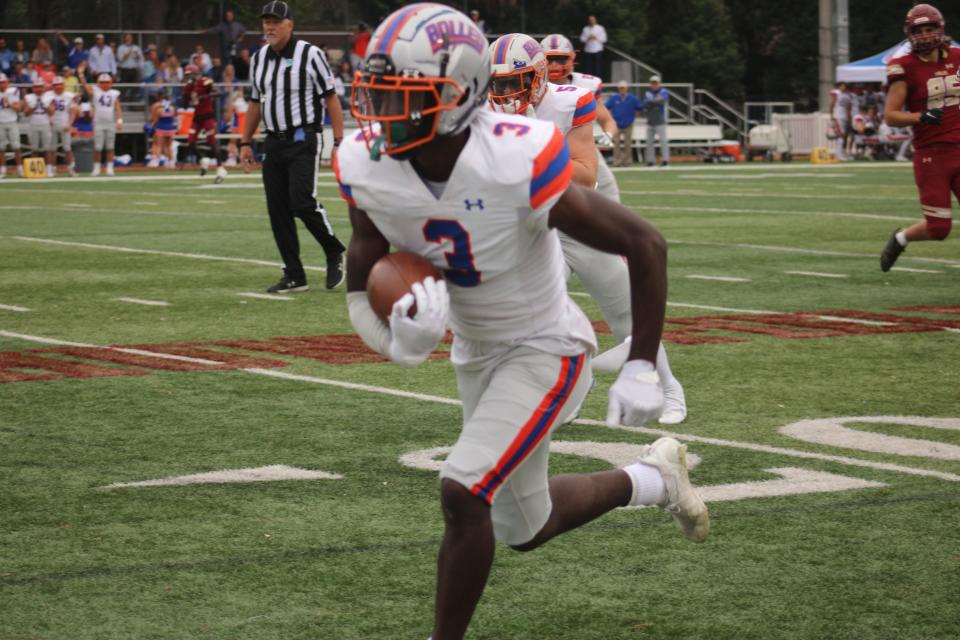 Bolles football star Kavon Miller put his track speed to use this week, winning the 100-meter and 200-meter dash at the Danny Brown Invitational.