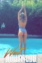 <p>Rita preps for a splash while relaxing in West Hollywood.</p>