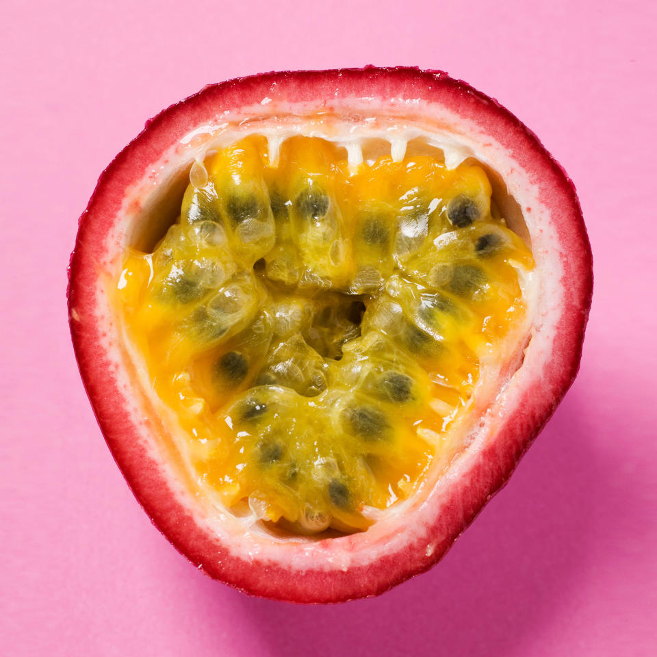 <p>"The passion fruit is one of my favorite winter fruits because it provides a tangy dessert for only 17 calories per fruit," says Gorin. "One piece of fruit also provides nine percent of the daily value for immunity-boosting vitamin C. You'll know it's ready to eat when the skin is shriveled."</p>