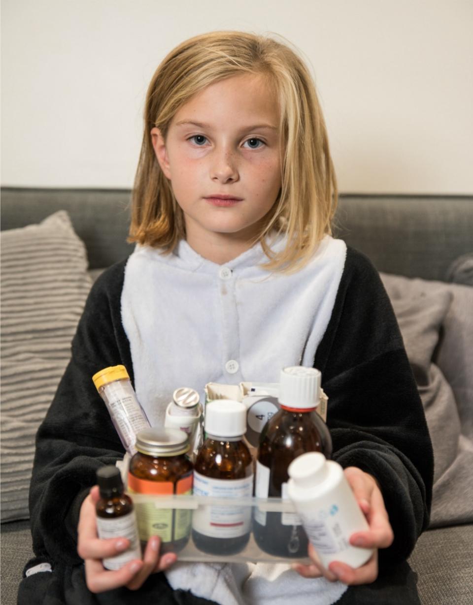 The British schoolgirl suffers from MCAS – Mast Cell Activation Disorder – which causes her immune system to be hyper sensitive and to react. Photo: Caters