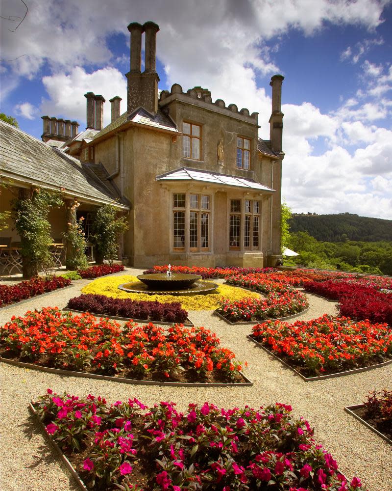 ‘Its gardens feature grottos, follies and cascades’: Hotel Endsleigh, Devon.