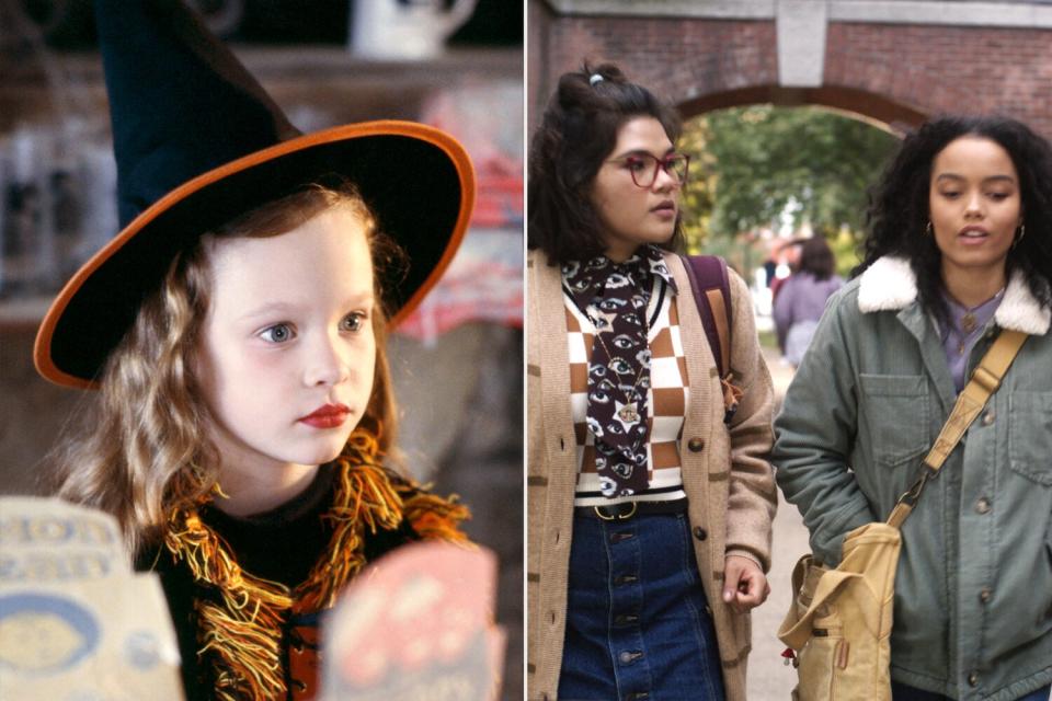 HOCUS POCUS, Thora Birch, 1993; Belissa Escobedo as Izzy, Whitney Peak as Becca, and Lilia Buckingham as Cassie in Disney's live-action HOCUS POCUS 2