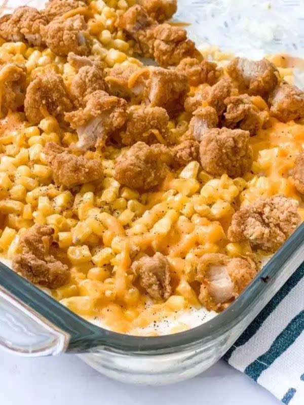 <p>The Pound Dropper</p><p>The light version of the chicken bowl casserole.</p><p><strong>Get the recipe: </strong><a href="https://thepounddropper.com/copycat-kfc-chicken-bowl-casserole/" rel="nofollow noopener" target="_blank" data-ylk="slk:Copycat KFC Chicken Bowl Casserole;elm:context_link;itc:0;sec:content-canvas" class="link rapid-noclick-resp"><strong>Copycat KFC Chicken Bowl Casserole</strong></a></p>