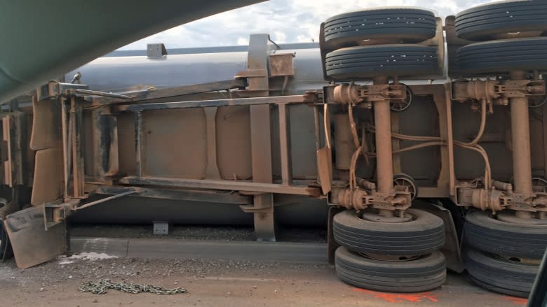 Dump truck rollover cause determined, says police